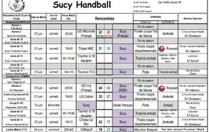 Planning du 7-8 juin - La coupe pour les seniors filles et les 15G