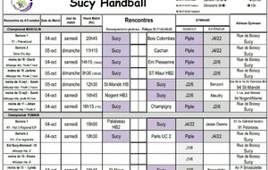 Planning du 4-5 octobre