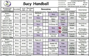 Planning du 8-9 Novembre