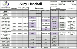 Planning du 15-16 Novembre