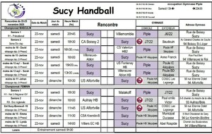 Planning du 22-23 novembre