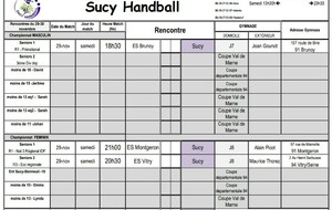 Planning du 29-30 novembre
