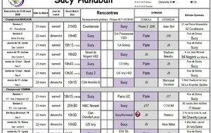Planning du 21-22 mars