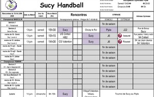 Planning du 13-14 juin