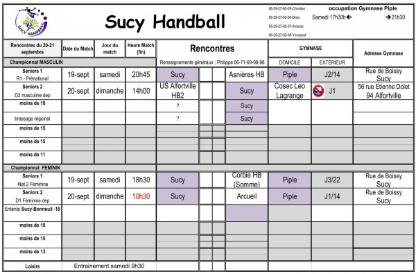 Programme du 19-09-2026