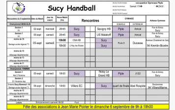 Programme du 05-09-2026 - Reprise