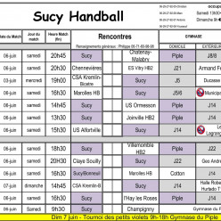 Planning du 06-07 juin